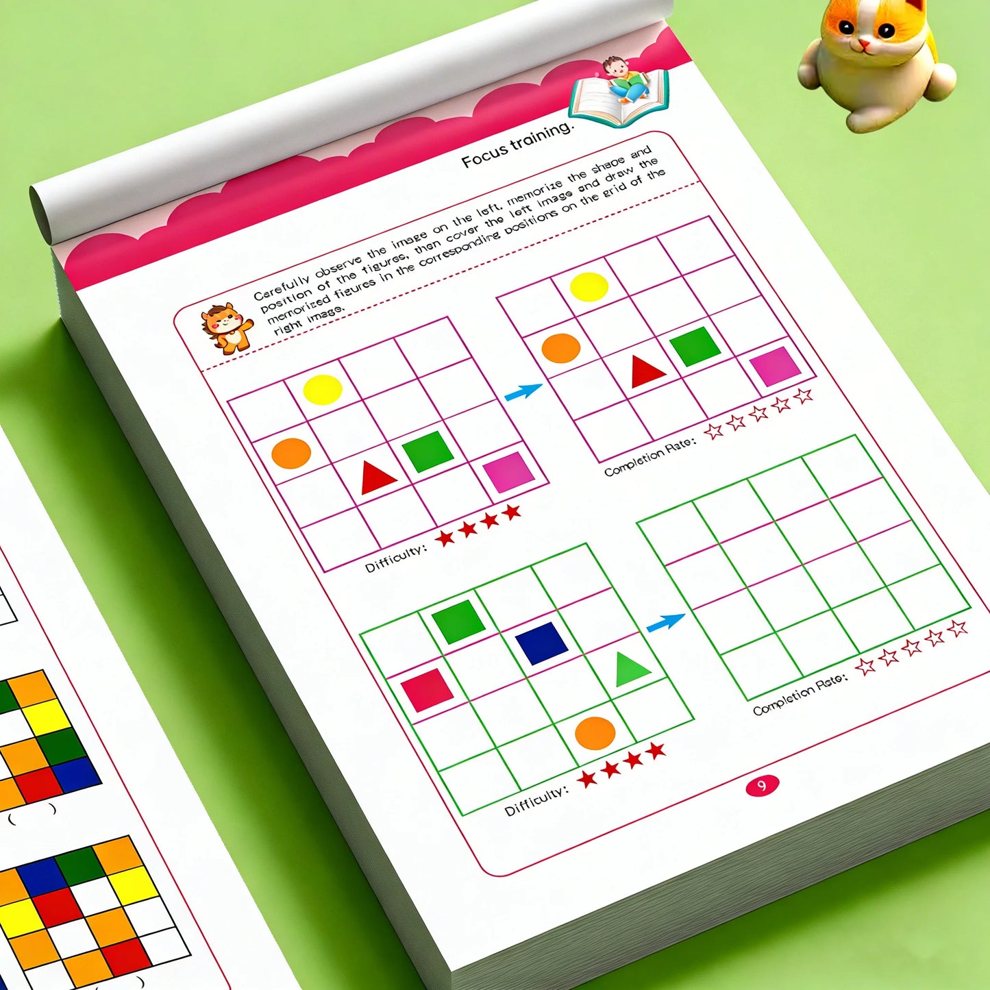 32 Pages Focus Skills Workbook Toddler Attention Training Practice