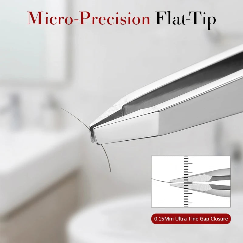 Precision Slant Eyebrow Tweezers | Facial Hair & Blackhead Removal