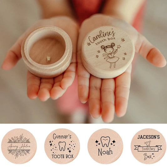 Personalized Wooden Tooth Fairy Keepsake Box | Custom Baby Gift Wooden Keepsake Box Peaceful Pleasures Health and Wellness