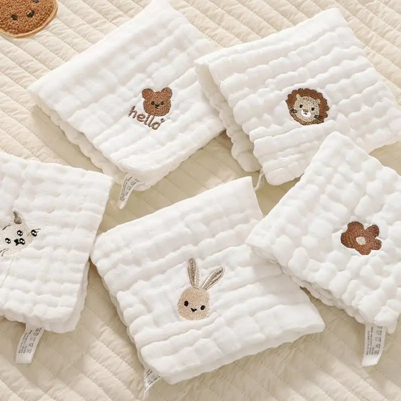 6-Layer Baby Towel | Soft Cotton Burp Cloth & Drool Bib