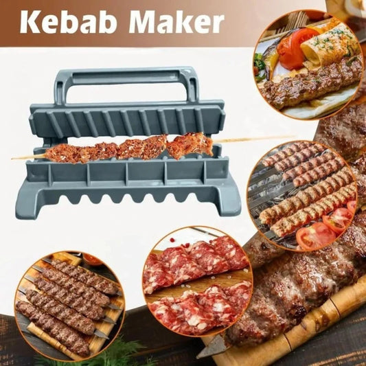 Portable Outdoor BBQ Small Tool Barbecue Skewer Mold for Homemade BBQ Kebabs Quick Stringing Meat Tool Barbecue Skewer Meat Tool Peaceful Pleasures Health and Wellness