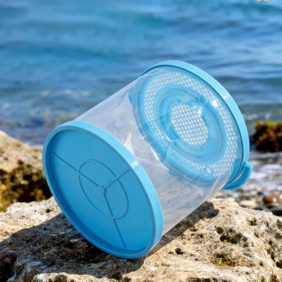 Foldable Small Aquarium, Plastic Portable Fish Tank with Cover, Transparent Fish Transport Container/Fishing Bucket Peaceful Pleasures Health and Wellness