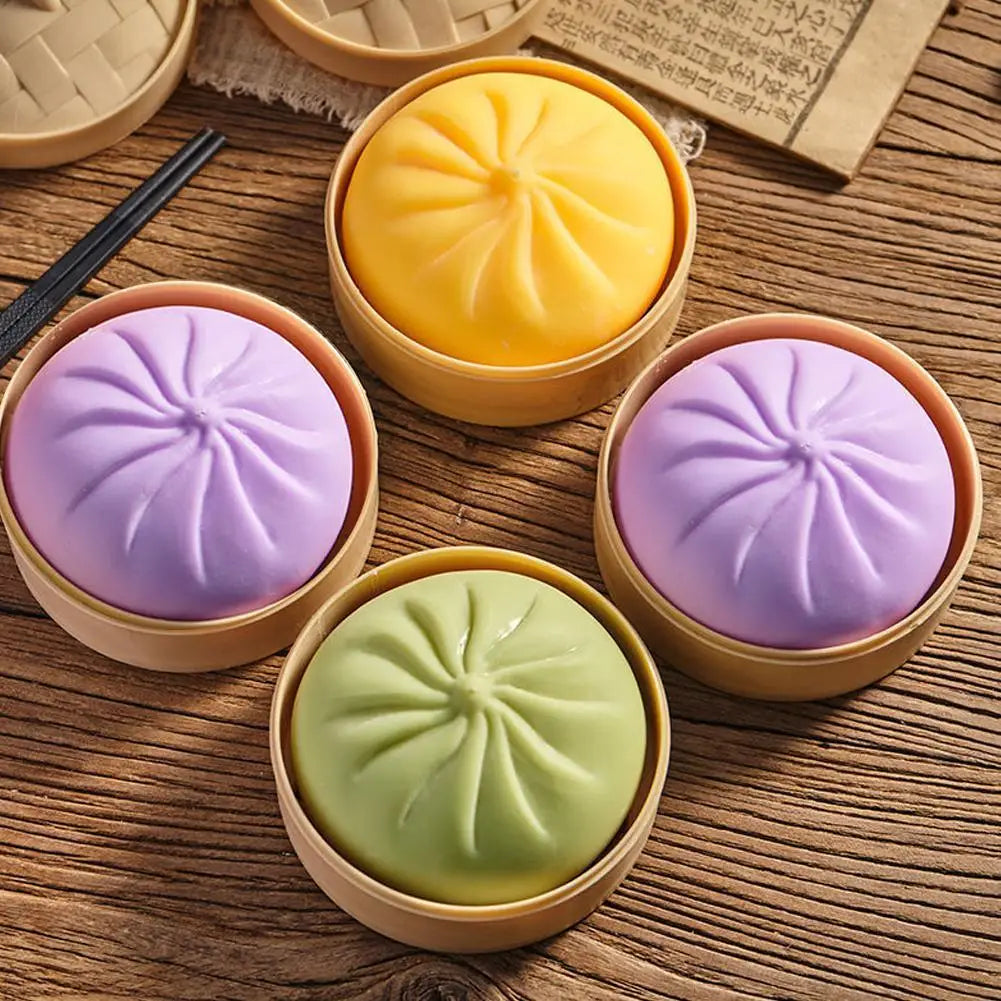 Steamed Bun Squishy Toy – Slow Rise Stress Relief Fidget Squeeze