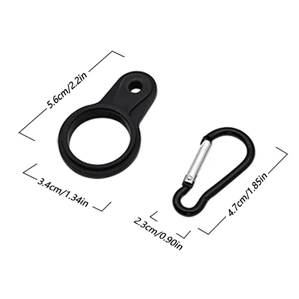 Silicone Water Bottle Clip Carabiner | Non-Slip Backpack Holder
