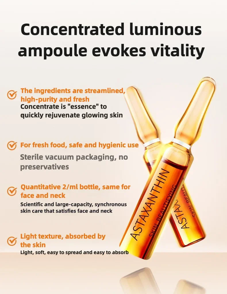 Astaxanthin Collagen Anti-Aging Face Serum Set – 28 Ampoules Peaceful Pleasures Health and Wellness