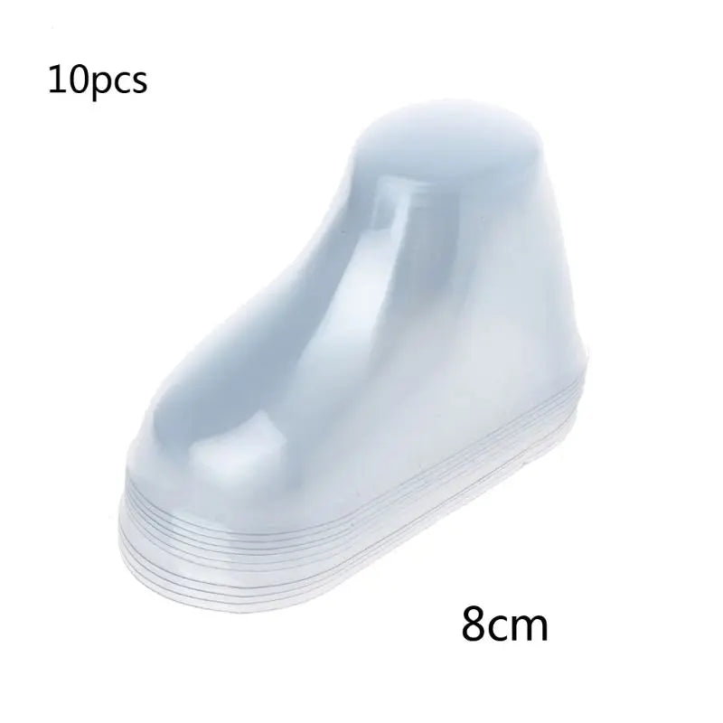 10-Pack Clear PVC Baby Shoe Display Stands | Bootie Showcase