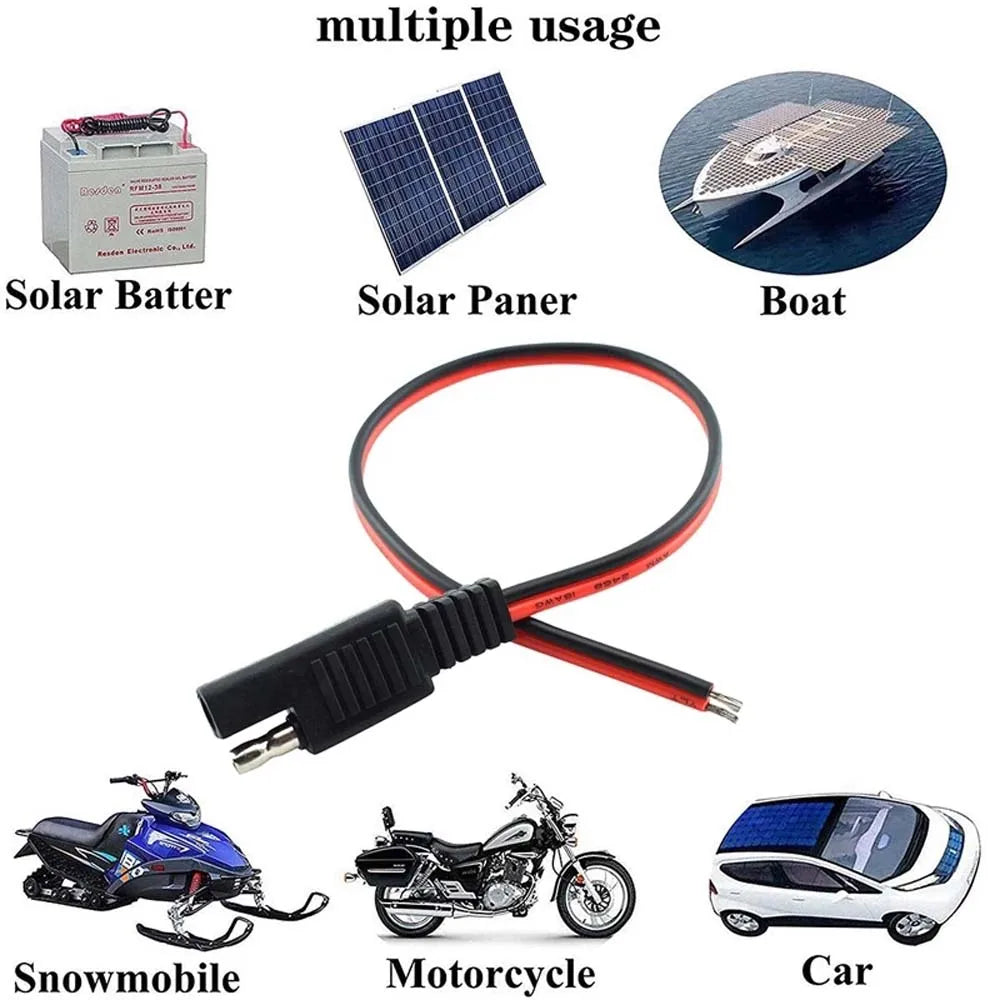 Quick Disconnect Car Jump Starter Solar Plug SAE Connector Cable Battery Plug Wire Extension Cable Power Automotive Cable Peaceful Pleasures Health and Wellness