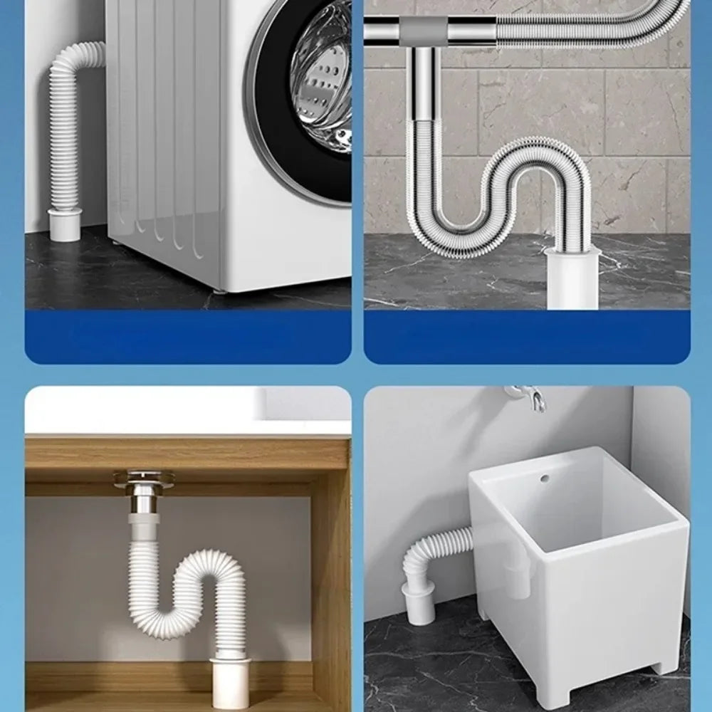 Silicone Drain Pipe Bathroom Deodorizing Sewer Pipe Sealing Ring Dish Drainer for Kitchen Sink Drains Bathrooms Accessories Trap Peaceful Pleasures Health and Wellness