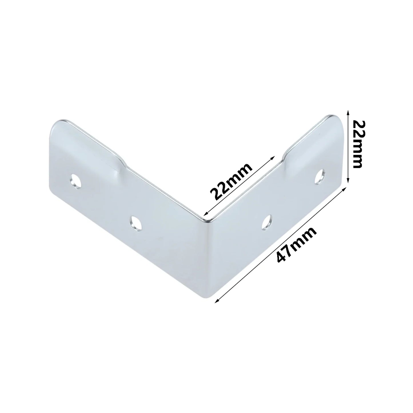 4-Pack Metal Flight Case Corner Protectors – Silver Edge Guards