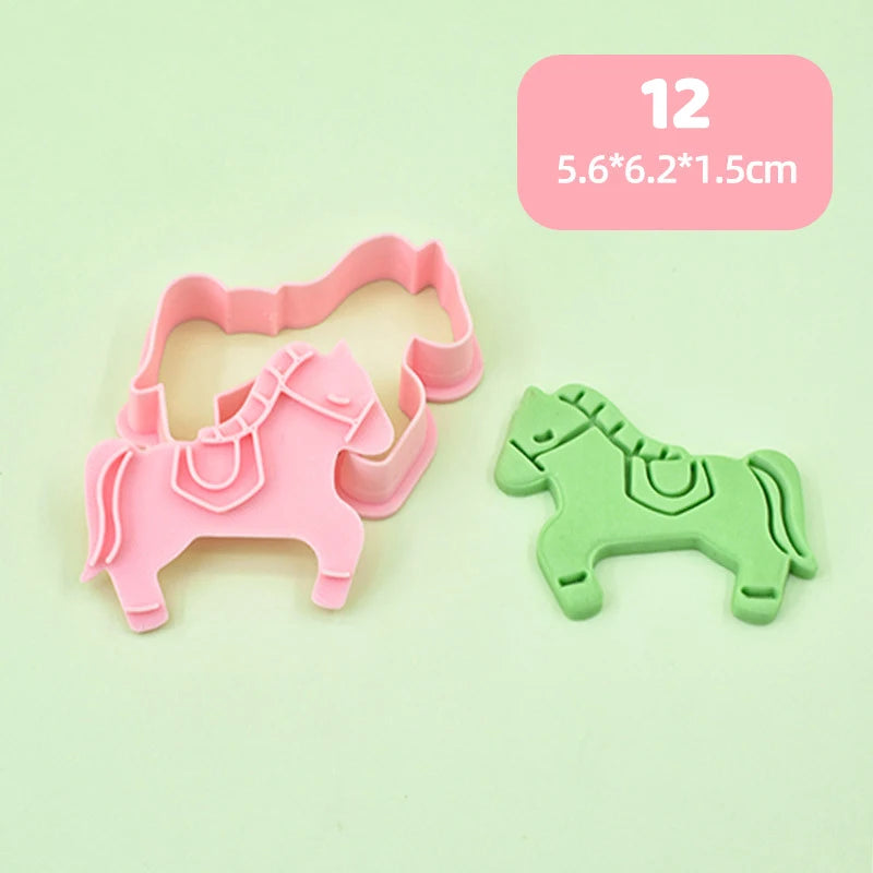 3D Horse Cookie Cutter Stamp | Chinese New Year Baking Mold Cookie Cutter Mold Peaceful Pleasures Health and Wellness 12