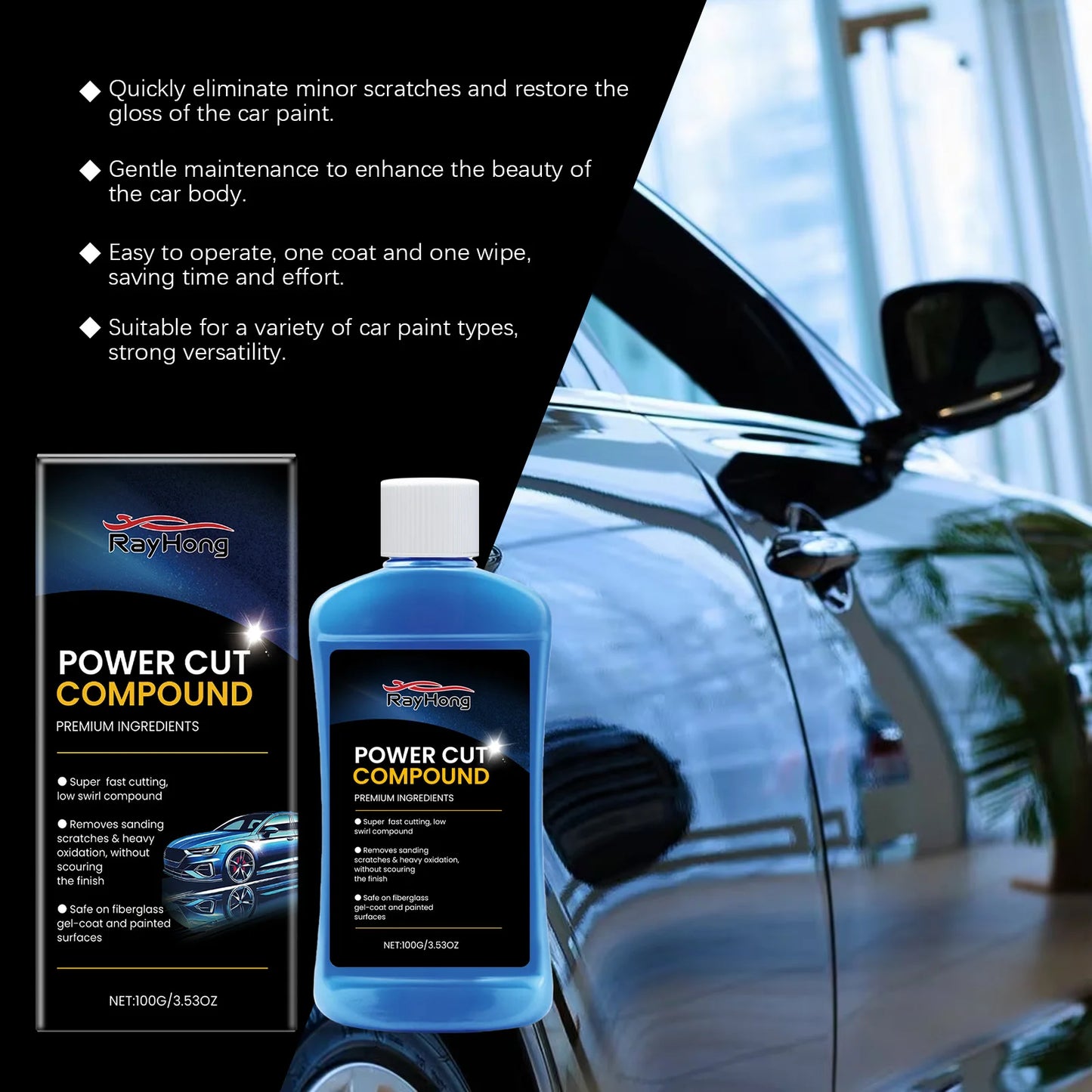 Rayhong Car Scratch Remover & Paint Polish Compound 100g