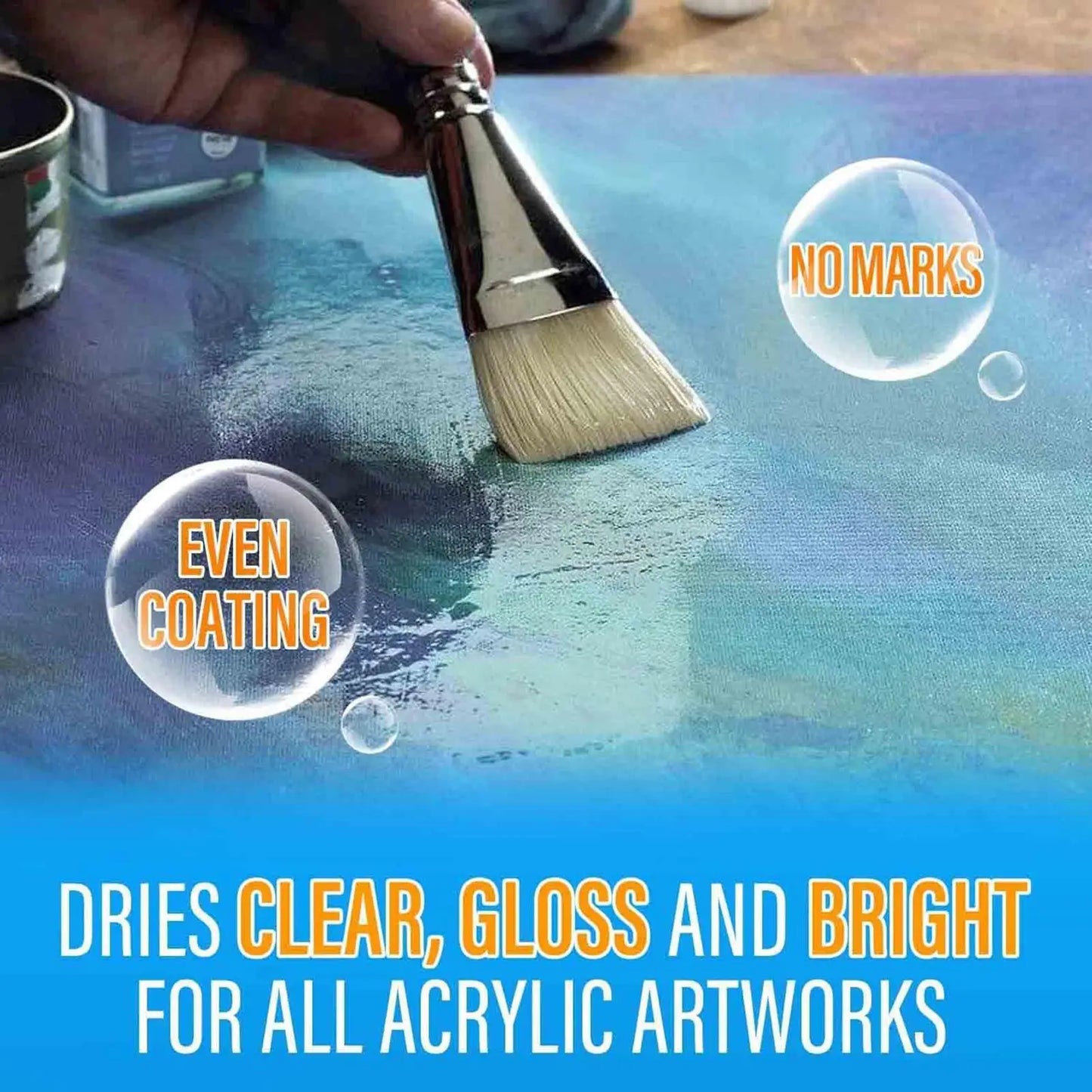 High Gloss Acrylic Varnish 120ml | UV Resistant, Fast Drying