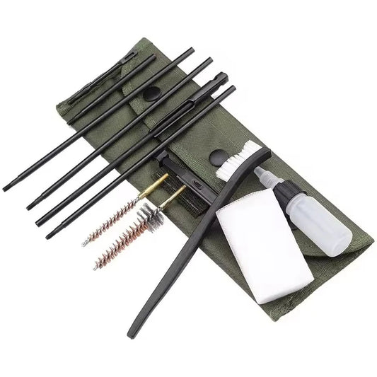 Barrel Cleaning Brush Kit for Rifle Tube Full Set of Gun Cleaning Accessories For all M16 and AR15 Variants Hunting Accessory Peaceful Pleasures Health and Wellness Default Title