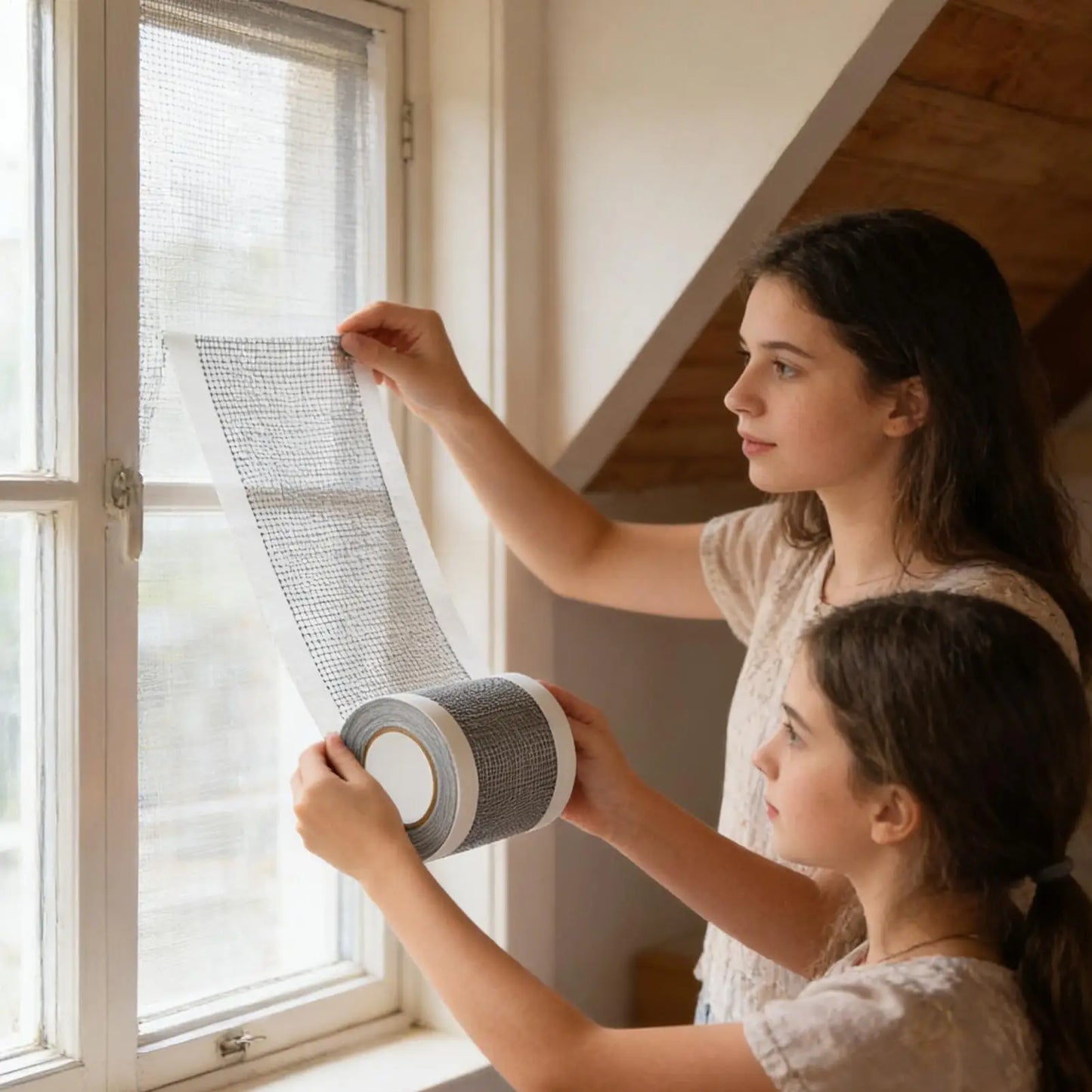 Self-Adhesive Window Screen Repair Tape | Cuttable Mesh Patch