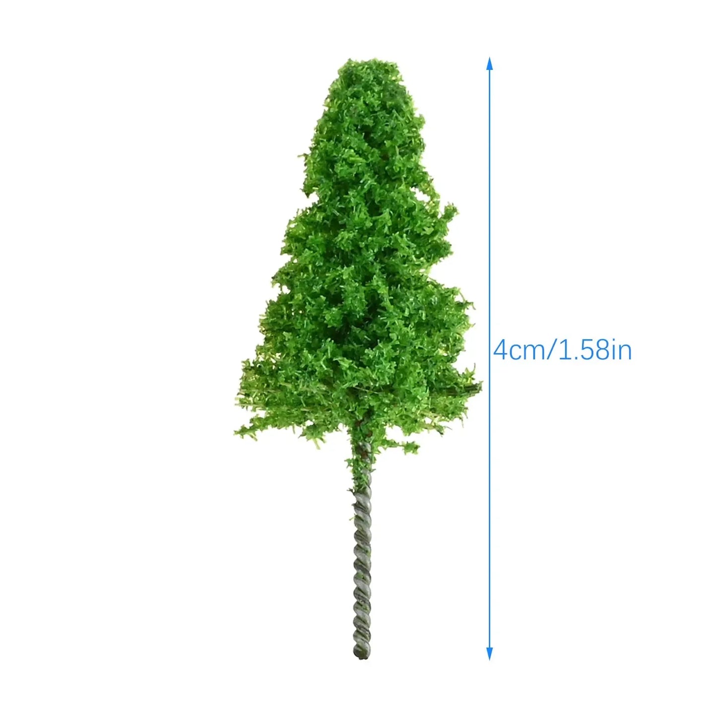 20Pcs Miniature Trees 5.4cm | Railway Model & Diorama Decor