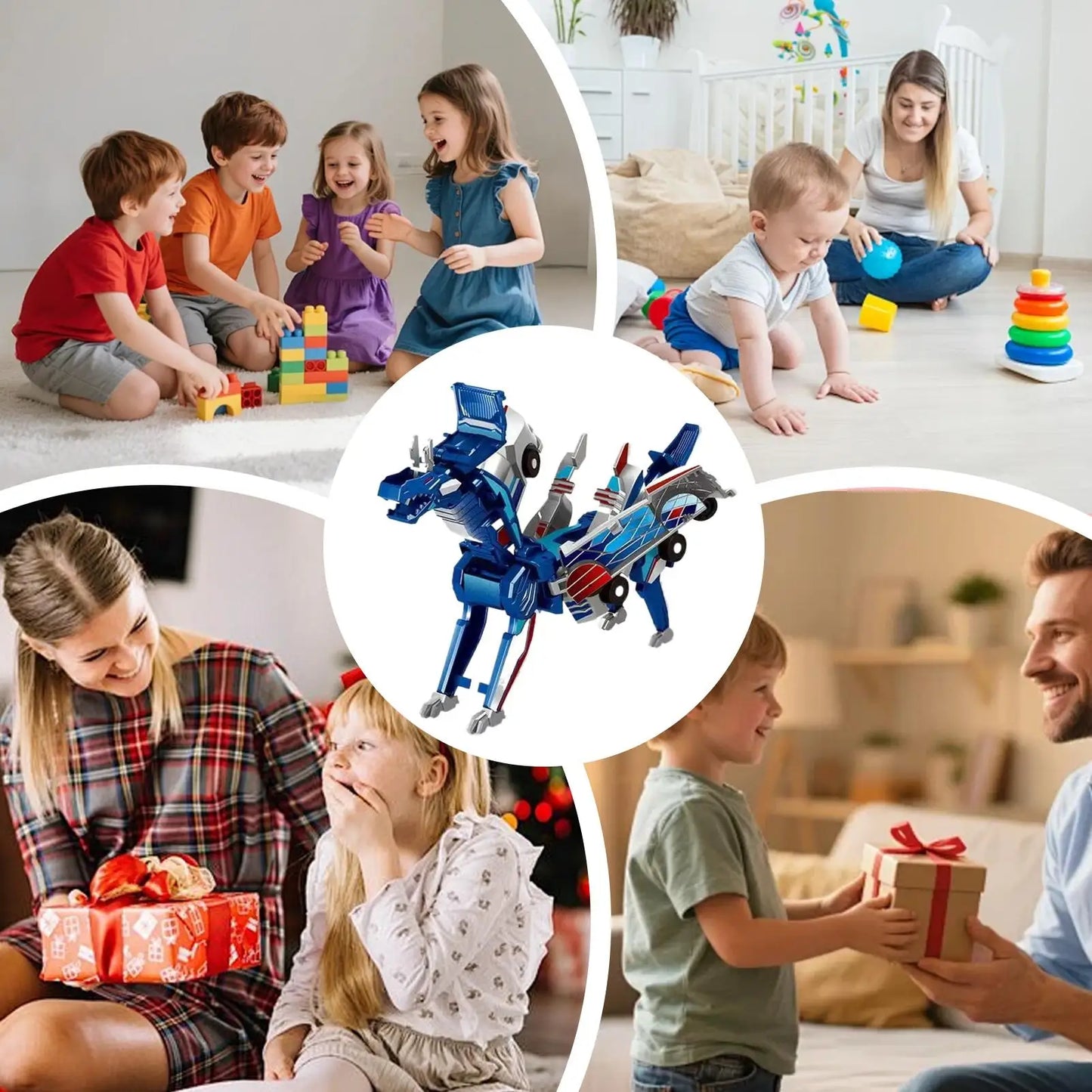 Dinosaur Car Toy Magnetic Dragon Toys Collision Transforming Dinosaur Car Toy Fun Transforming Cars for Toddler Preschool School Peaceful Pleasures Health and Wellness