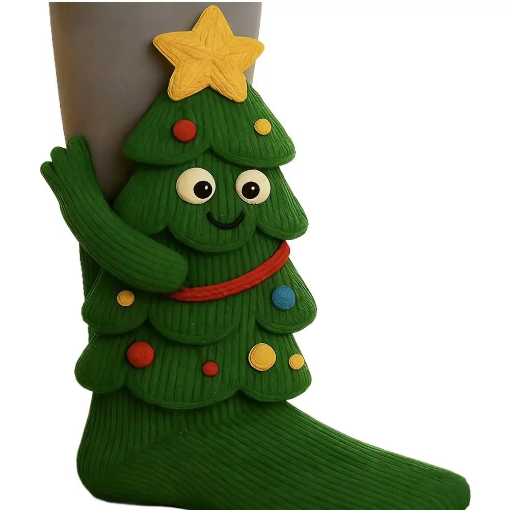 3D Knit Animal Socks – Warm Wool Floor Socks, Rabbit & Panda