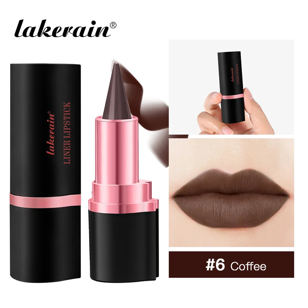2-in-1 Gradient Lip Liner & Lipstick – Matte Waterproof Crayon
