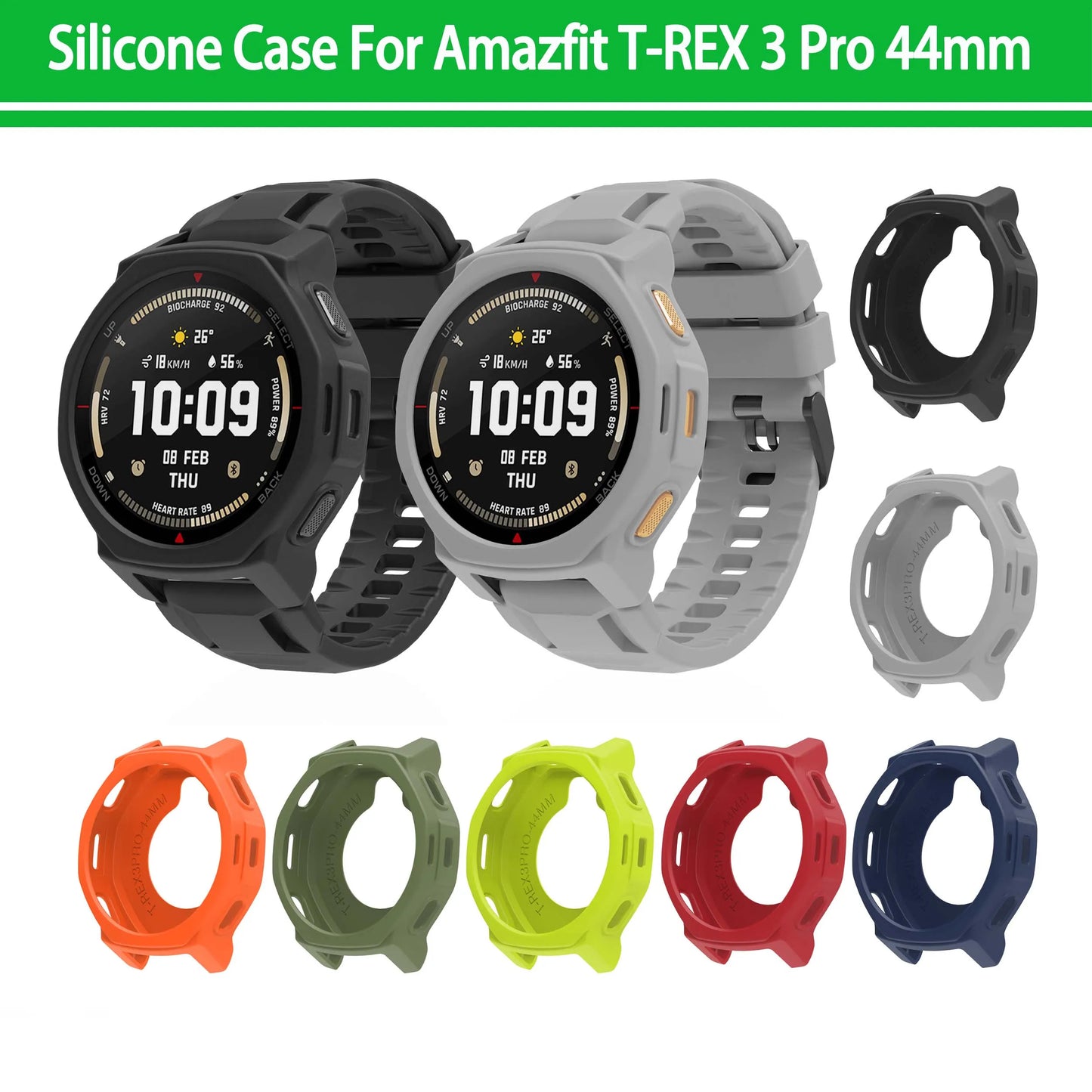 Silicone Case for Amazfit T-REX 3 Pro 44mm Smartwatch Peaceful Pleasures Health and Wellness