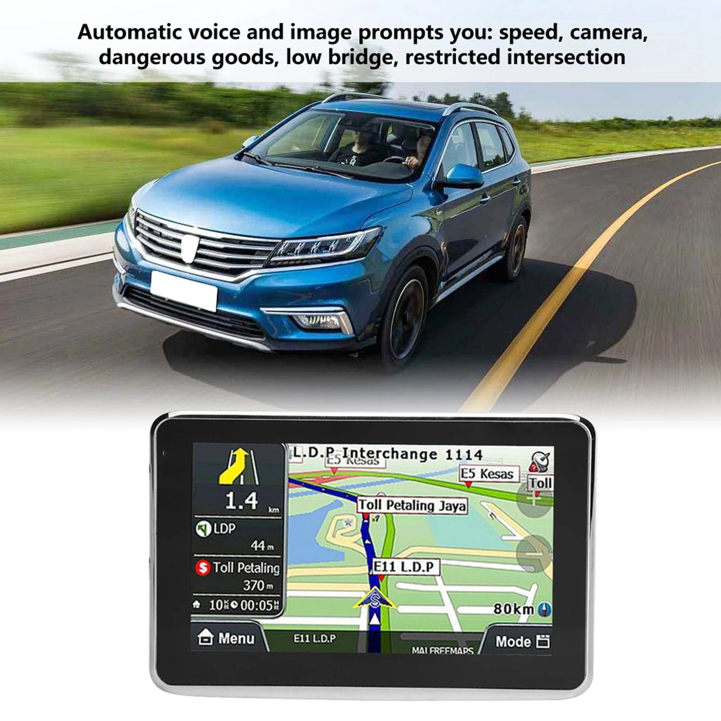 5 Inch Car GPS Navigator | Europe Map, FM, MP3, 8GB