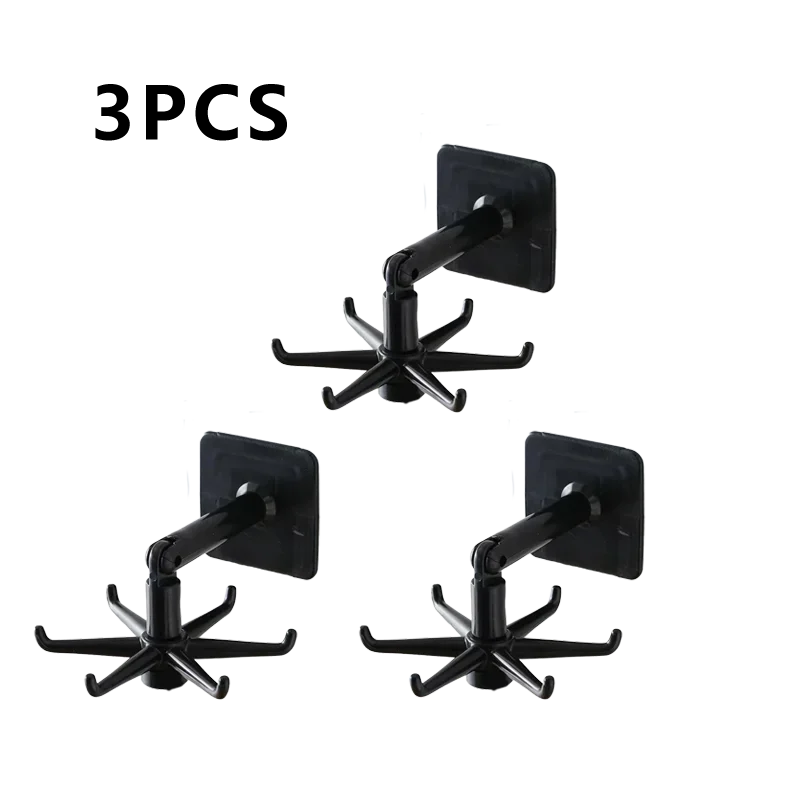 Rotating 7-Claw Hook Organizer – Kitchen & Bathroom Storage