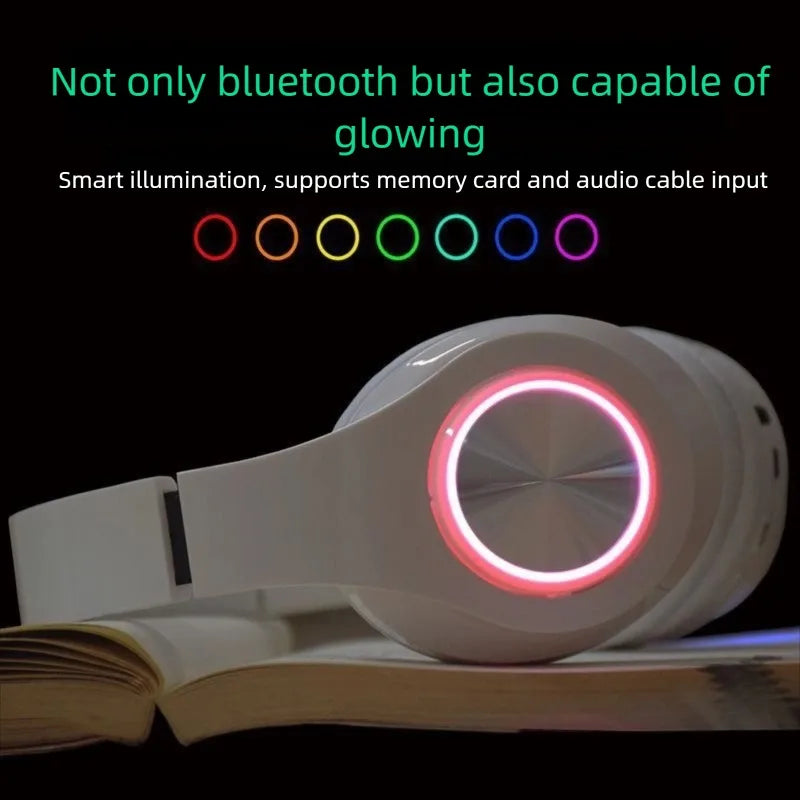 Wireless Bluetooth 5.0 Headphone With Microphone On-Ear Headset Stereo Sound Earphones Sports Gaming Foldable Headphones Game Peaceful Pleasures Health and Wellness