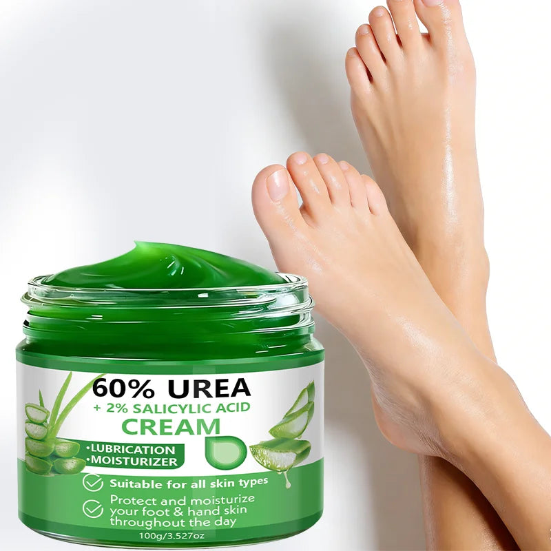 Yuitikue 60% Urea Cream with 2% Salicylic Acid, 100g Foot & Hand Moisturizer for Dry Skin, All Skin Types Friendly Peaceful Pleasures Health and Wellness