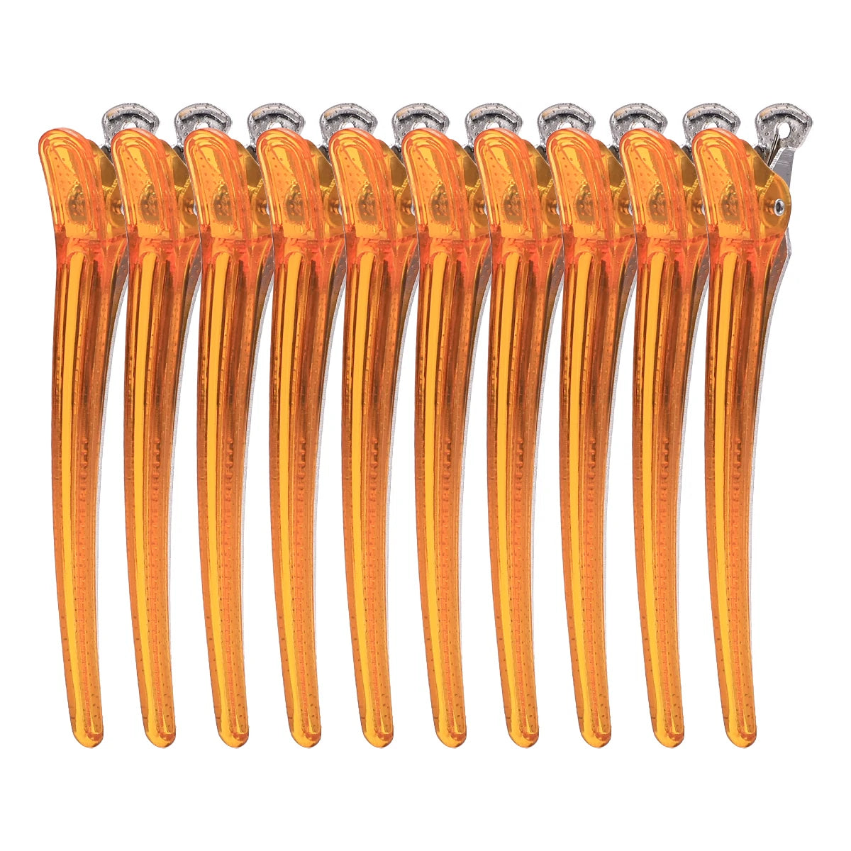 4/6/10/12Pcs Professional Hairdressing Hairpins Rainbow Colors Sectioning Cutting Hair Clamps Barber Hair Clips Styling Tools Peaceful Pleasures Health and Wellness orange 10
