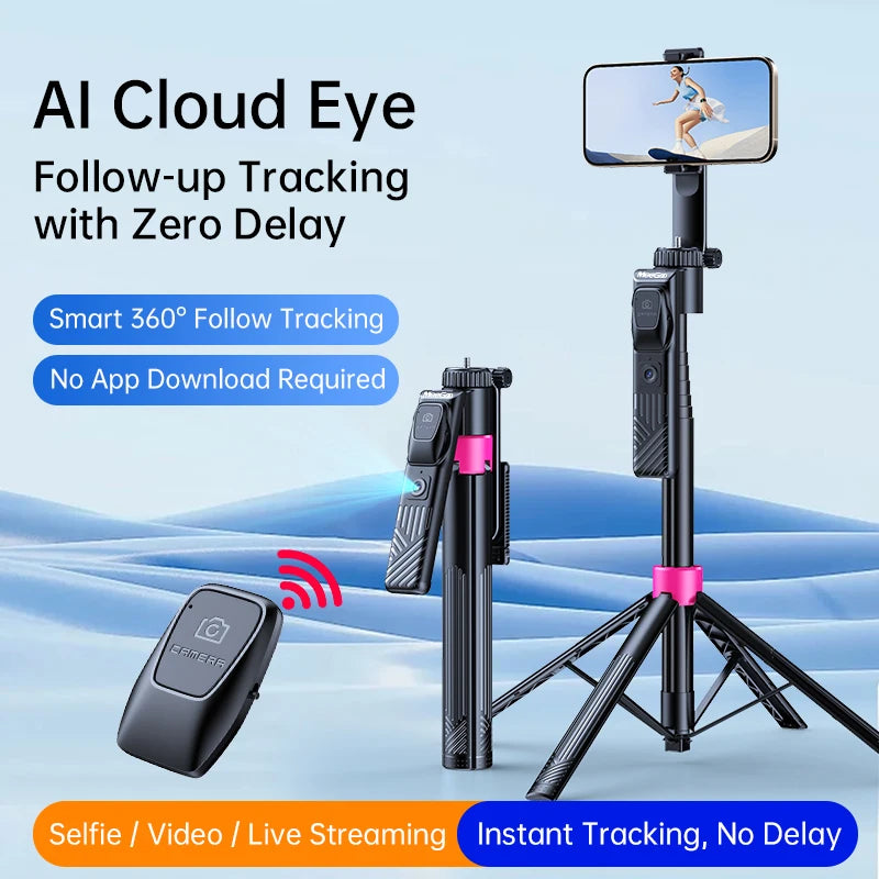 AI Smart Gimbal Selfie Stick Tripod | 360° Face Tracking Peaceful Pleasures Health and Wellness