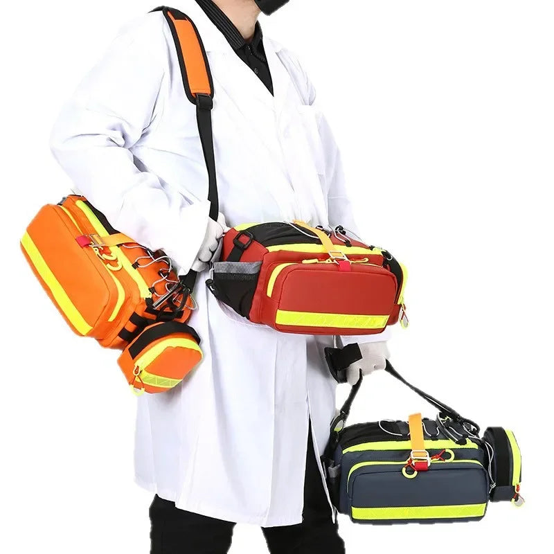 Waterproof Emergency Medical Pouch Waist Crossbody Life Monitoring Single Soldier Disposal Color Code Indication First Aid Kit Peaceful Pleasures Health and Wellness