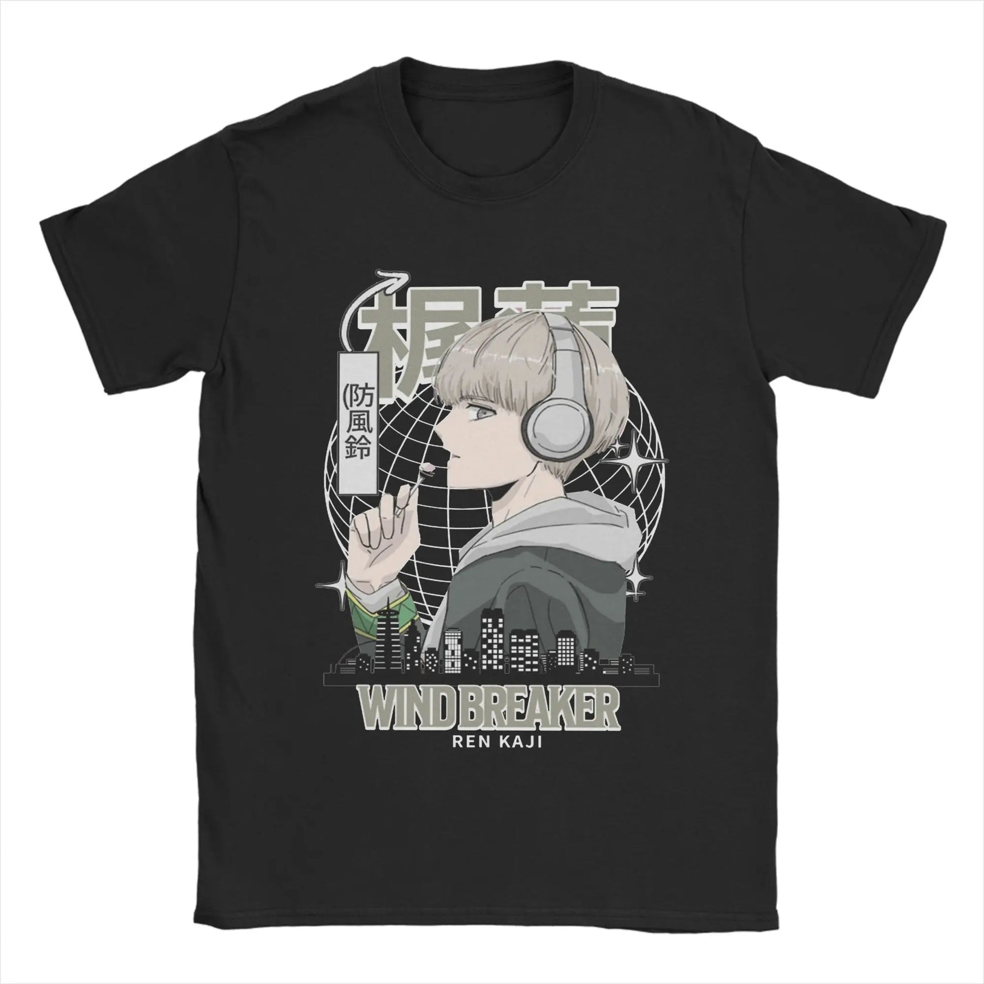 Wind Breaker Cotton T Shirt For Men Summer Ren Kaji Aesthetic T-Shirts O Neck Fashion Tees Plus Size Cheap Tops Peaceful Pleasures Health and Wellness