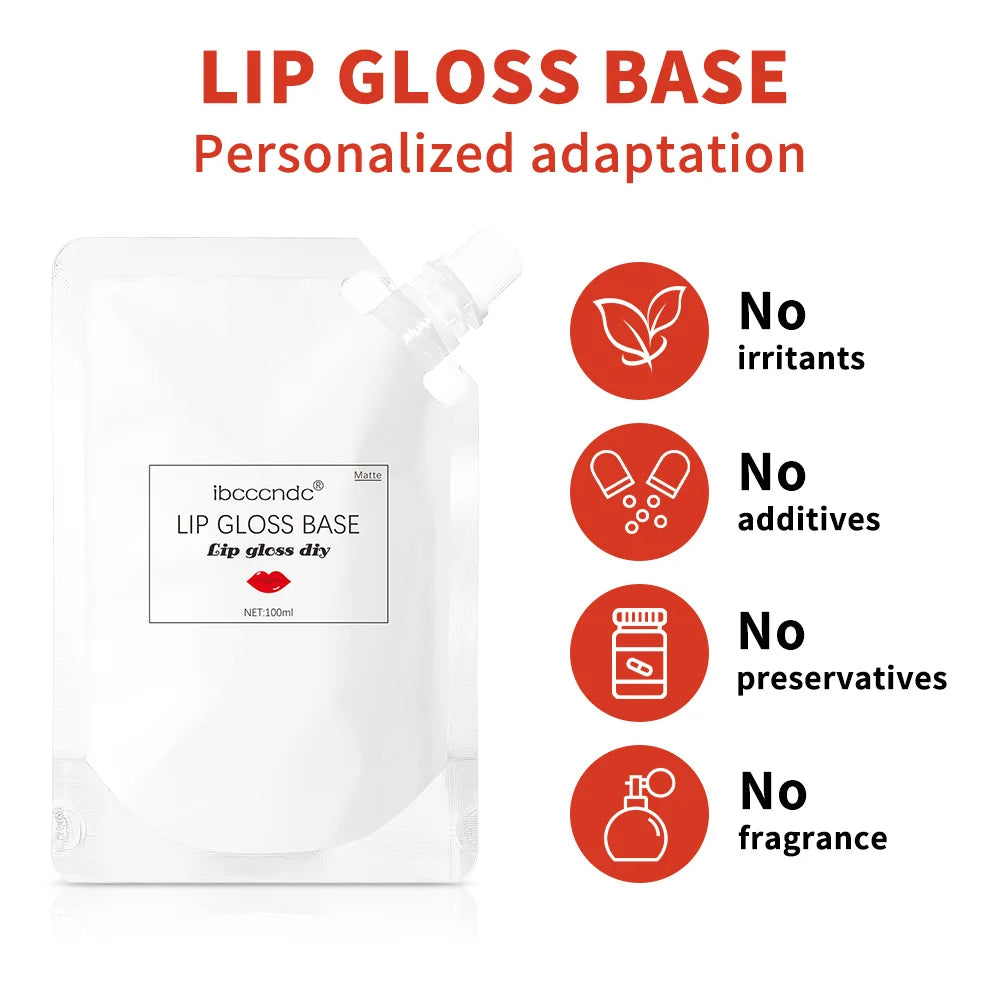 Make Lip Stain Lip Gloss Base Gel DIY Lipstick Raw Material Matte Transparent Clear Non-stick Cup Water Proof Makeup Base Peaceful Pleasures Health and Wellness