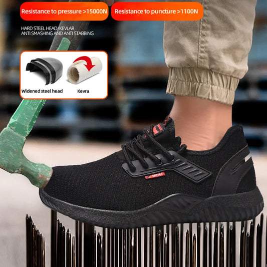 Men's Protective Shoes Steel Toe Shoes Safety Shoes, Men's Tactical Shoes, Fashion Men's Sneakers and Work Safety Professionals Peaceful Pleasures Health and Wellness