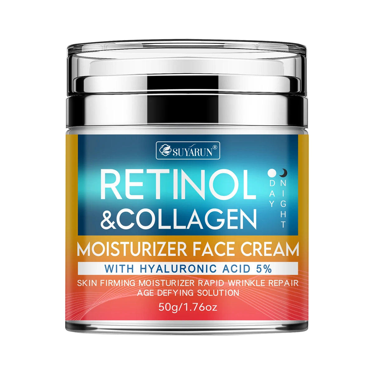 SUYARUN Retinol And Collagen Face Cream Anti-Aging Deep Hydration Moisturizer Firming Youthful Glow Skin Care for Face. Peaceful Pleasures Health and Wellness 50g