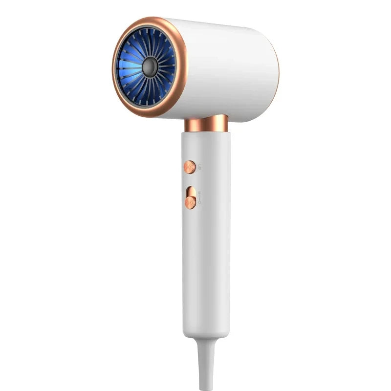 HOMEFISH 2000W Salon Hair Dryer with Hot/Cold Air Brush Negative Ionic Technology 5th Gear Strong Power Hairdryer without Comb Peaceful Pleasures Health and Wellness WHITE EU