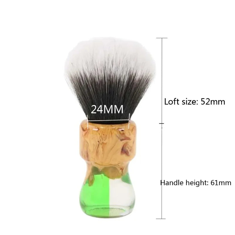 Yaqi Durability 24mm Goblin Synthetic Husky Knot Shaving Brush & Sandalwood Soap Set Lightweight Versatile Wet Shaving Brush Peaceful Pleasures Health and Wellness
