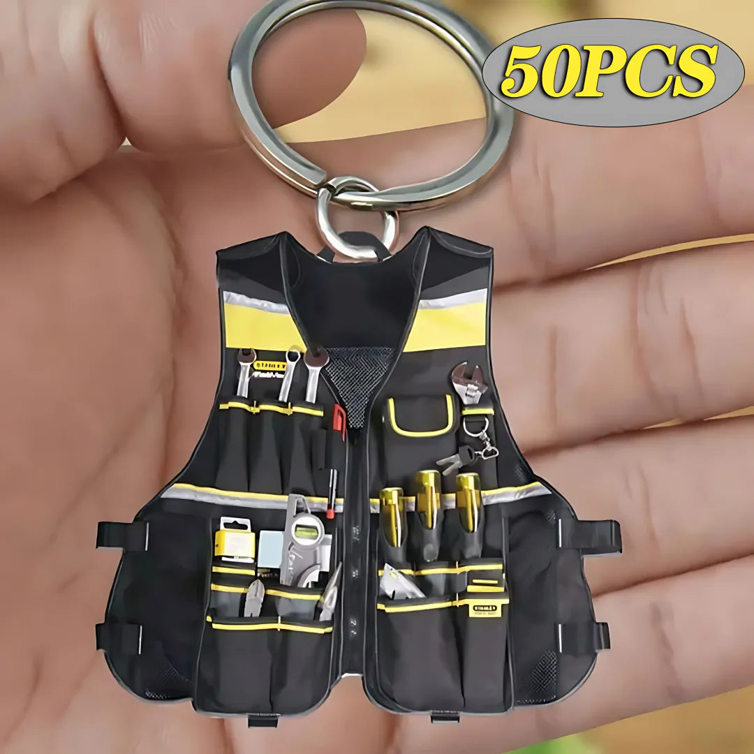 50PCS Acrylic Electrician Tool Keychains | Bag Charm Gift Set