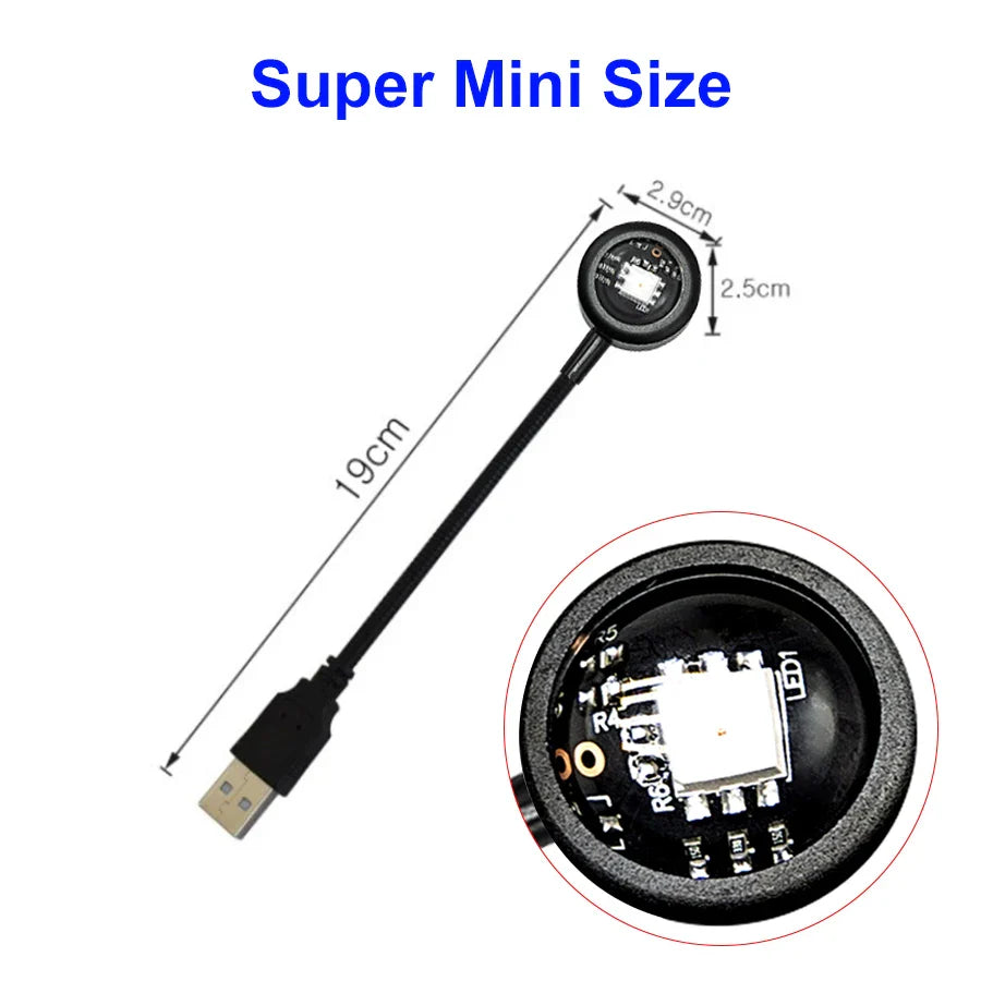 USB LED Sunset Lamp – RGB Night Light Projector for Bedroom