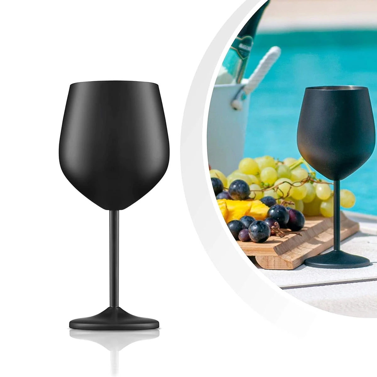 Stainless Steel Wine Glass Shatterproof Metal Glasses Red Wine Glasses Cocktail Glasses For Dinner Party Bar Champagne Flutes Peaceful Pleasures Health and Wellness