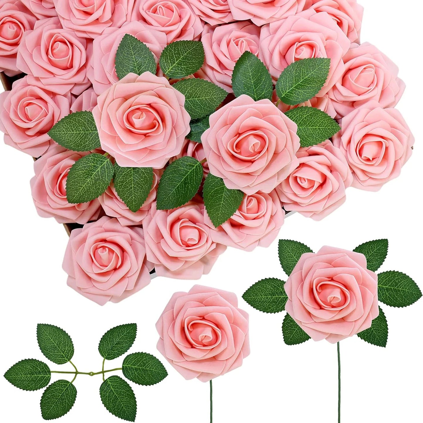 PE Foam Artificial Roses 5/10pcs | Wedding Valentine's Bouquet