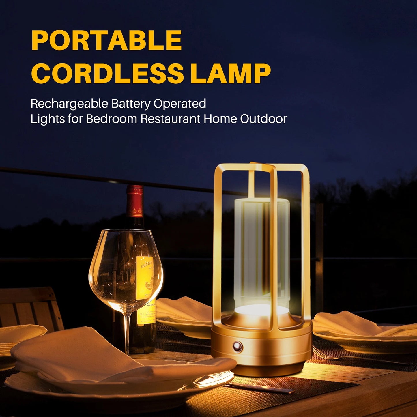 Rechargeable Led Cordless Table Lamp Style Desk Lamps Camping Atmosphere Light Restaurant Creative Beside Night Lights ABS Peaceful Pleasures Health and Wellness