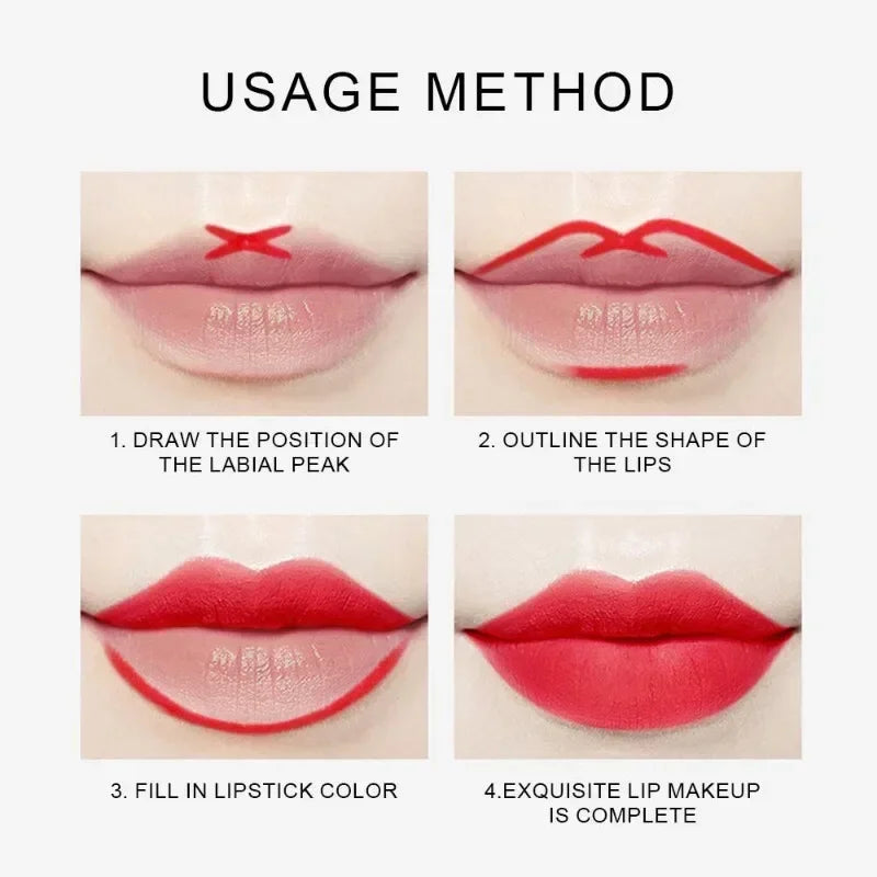 12-Color Waterproof Matte Lip Liner Pencil Set – Long-Lasting