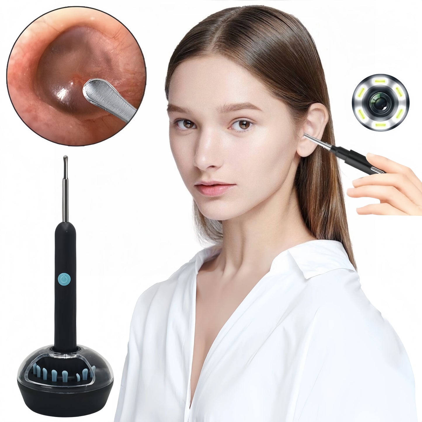 【HOT SALE】Visual Ear Wax Cleaner with Camera Safe Earwax Removal Endoscope with Camera Luminous Otoscope Ear Cleaning Tools Peaceful Pleasures Health and Wellness