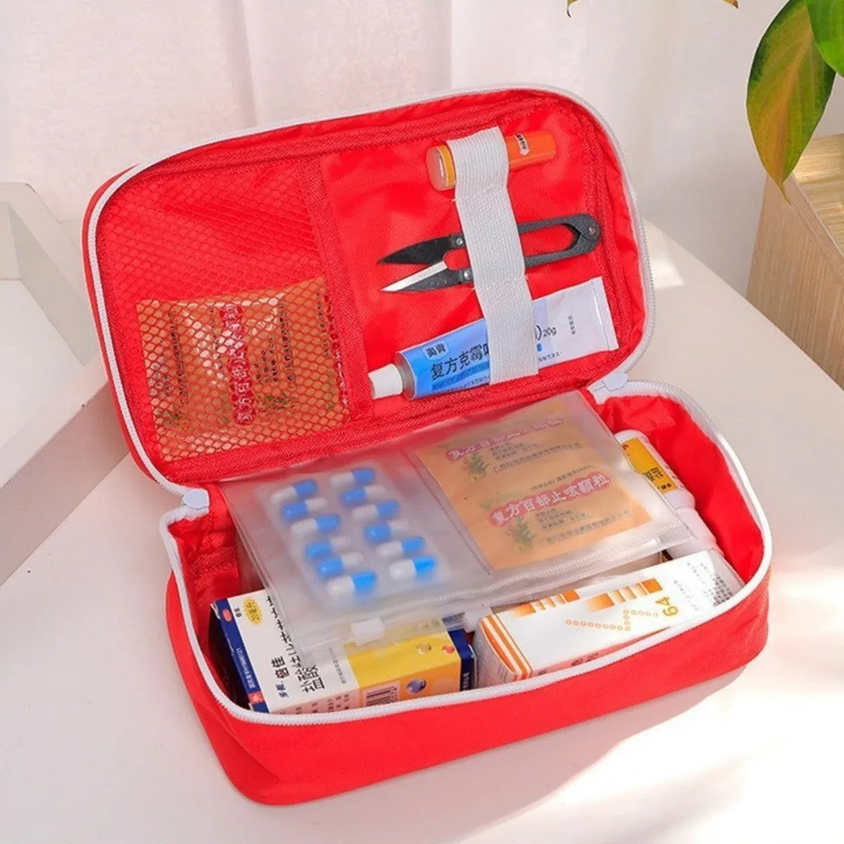 Hot-selling health and medicine storage bag, Oxford cloth travel bag, emergency kit, portable household storage bag, first aid k Peaceful Pleasures Health and Wellness