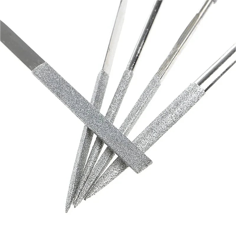 10Pcs Diamond Needle File Set Mini Needle File Kit For Stone Glass Metal Carving Craft Hand Tools Needle File Set 3x140mm Peaceful Pleasures Health and Wellness