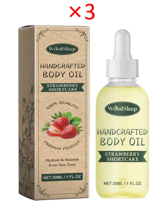 WOODSLEEP Strawberry Body Oil – Firm Skin & Even Skin Tone 30ml