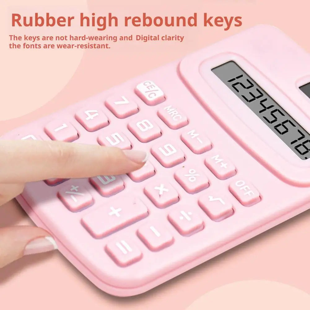 Portable Calculator Cute 8 Digits LCD Electronic Kids Home Office Primary School Calculator Teaching Supplies Peaceful Pleasures Health and Wellness