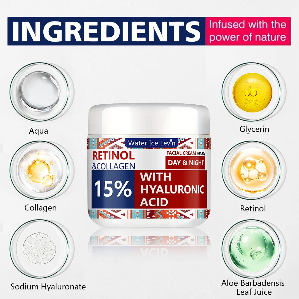 Retinol & Collagen Lifting Face Cream – Brightening 50g Face Moisturizer Cream Peaceful Pleasures Health and Wellness