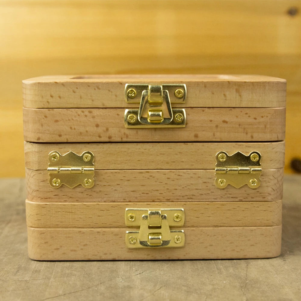 Wooden Baby Tooth Keepsake Box with Photo Frame & Accessories