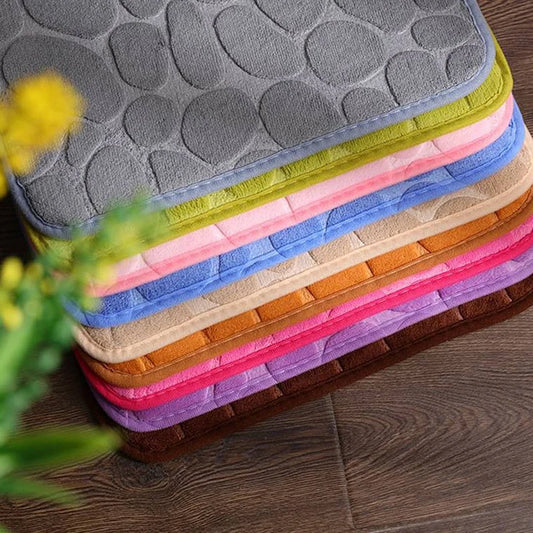 Super Absorbent Non-Slip Bath Mat | Soft Coral Fleece Rug